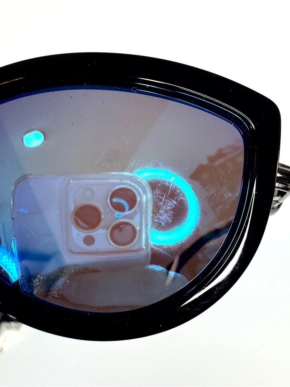 WILDFOX Chaton Mirrored Sunglasses Black Blue